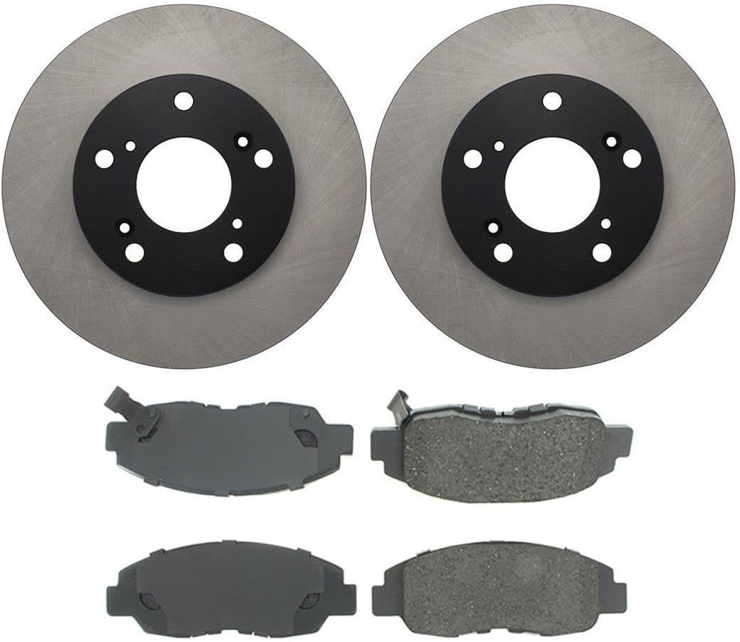 4Pcs Front Brake Kit - Brake Pads and Rotors Kit Automotive Replacement Brake Kits for Honda Civic 2011 2010 2008 2009 2007 2006