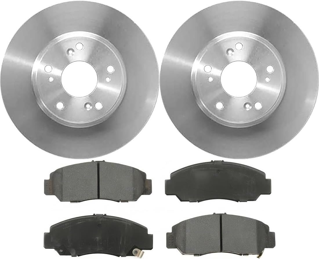 Front Brake Pads and Rotors Kit, Replacement Brakes Kit for Honda Civic 1.8L 2006 2007 2008 2009 2010 2011, for Acura CSX 2.0L 2006 2007 2008 2009 2010 2011