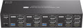 8K HDMI + 2 Displayport KVM Switch 3 Monitors 4 Computers USB 3.0 KVM Switches for 4 PC Share Triple Monitor and 4 USB 3.0 Ports(EU Power Plug)
