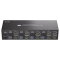 8K HDMI + 2 Displayport KVM Switch 3 Monitors 4 Computers USB 3.0 KVM Switches for 4 PC Share Triple Monitor and 4 USB 3.0 Ports(AU Power Plug)