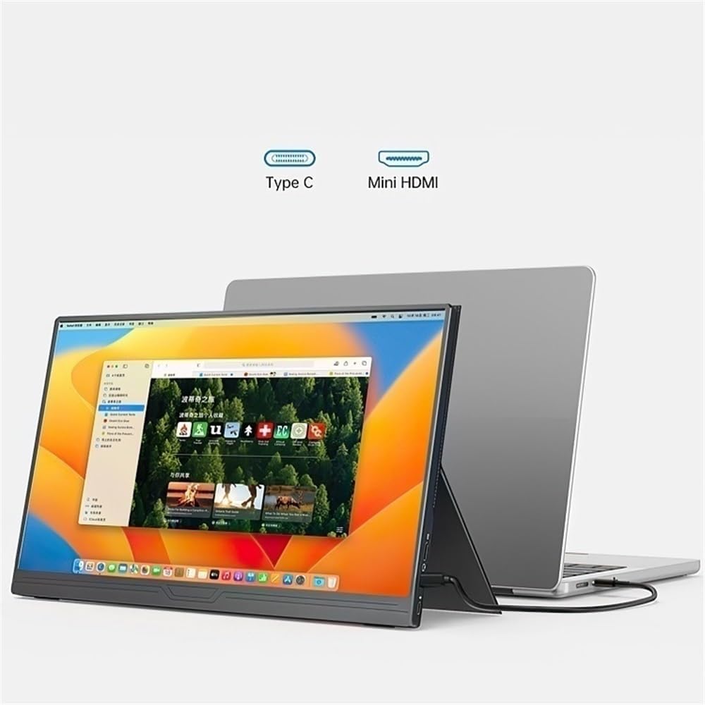 Portable Monitor for Laptop 16-inch Multi-Function Extended Screen Full HD 1080P 16:9 Portable Monitor Portable Gaming Monitor