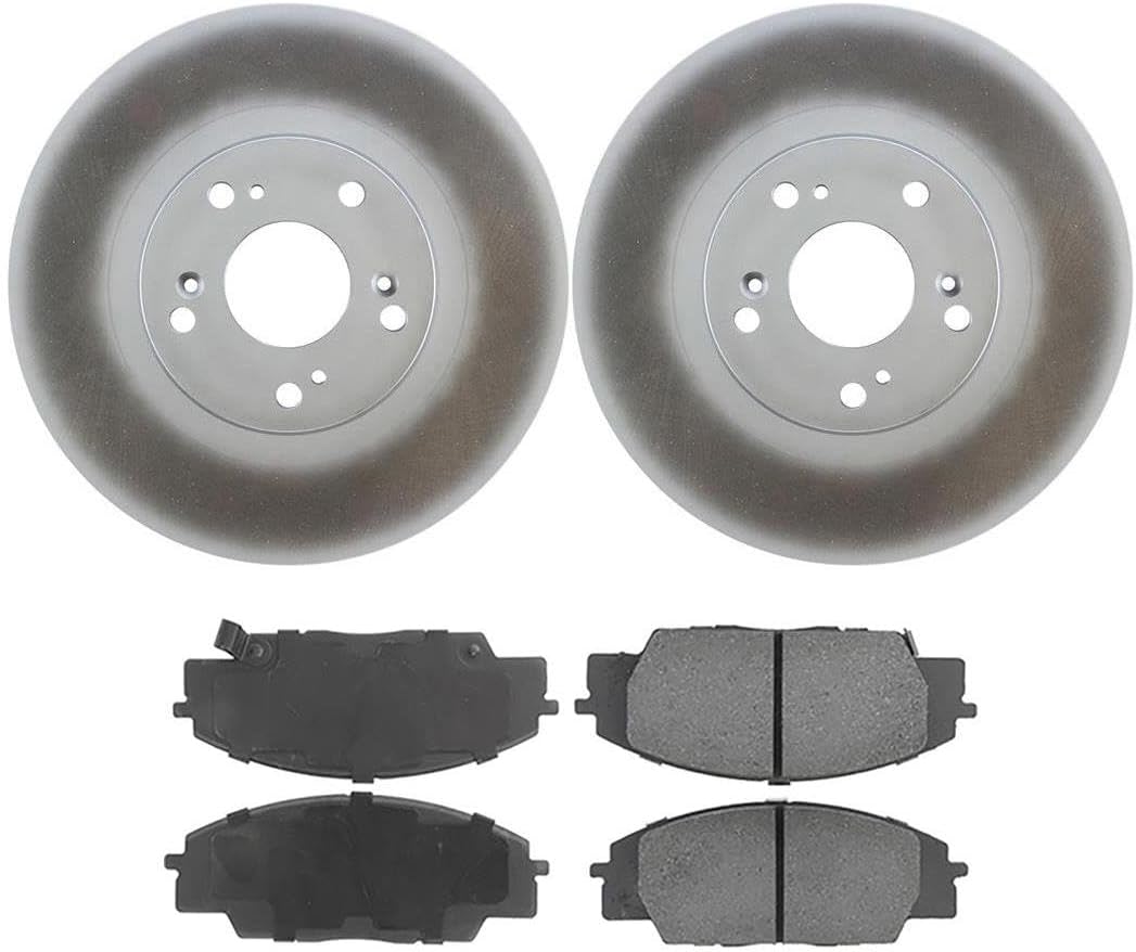 4Pc Front Brake Kit - Brake Pads and Rotors Kit Automotive Replacement Brake Kits for Acura CSX 2007-2010 for Acura RSX 2002-2006 for Honda Civic 2006-2011
