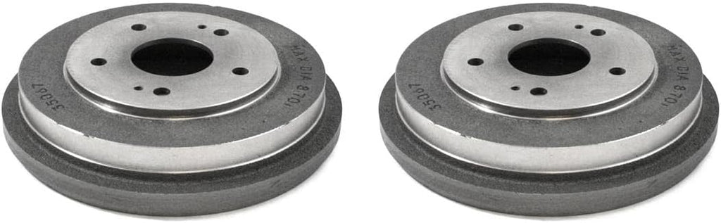 Rear Brake Drum 2 Piece Pair Set Replacement Brake Kit fits Honda Civic 1.8L 2006 2007 2008 2009 2010 2011 2012 2013 2014 2015, fits Honda CR-V 2.0L 1997 1998 1999 2000 2001