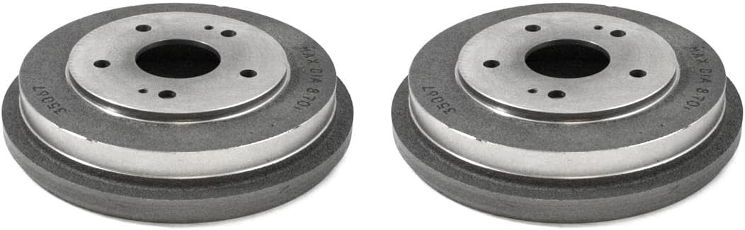 Rear Brake Drum 2 Piece Pair Set Replacement Brake Kit fits Honda Civic 1.8L 2006 2007 2008 2009 2010 2011 2012 2013 2014 2015, fits Honda CR-V 2.0L 1997 1998 1999 2000 2001