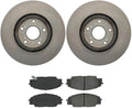 Front Brake Pads and Rotors Kit, (Set of 3) Automotive Replacement Brake Kits Dwvksz, for Honda Civic 2.0L 2006 2007 2008 2009 2010 2011, for Acura RSX 2.0L 2002 2003 2004 2005 2006