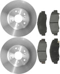 Ceramic Brake Pads w/Vented Rotors 11.09inch (281.6mm) for Honda Civic 1.8L 2006 2007 2008 2009 2010 2011, for Acura CSX 2.0L 2006 2007 2008 2009 2010 2011 6Pcs Front Replacement Brakes Kit