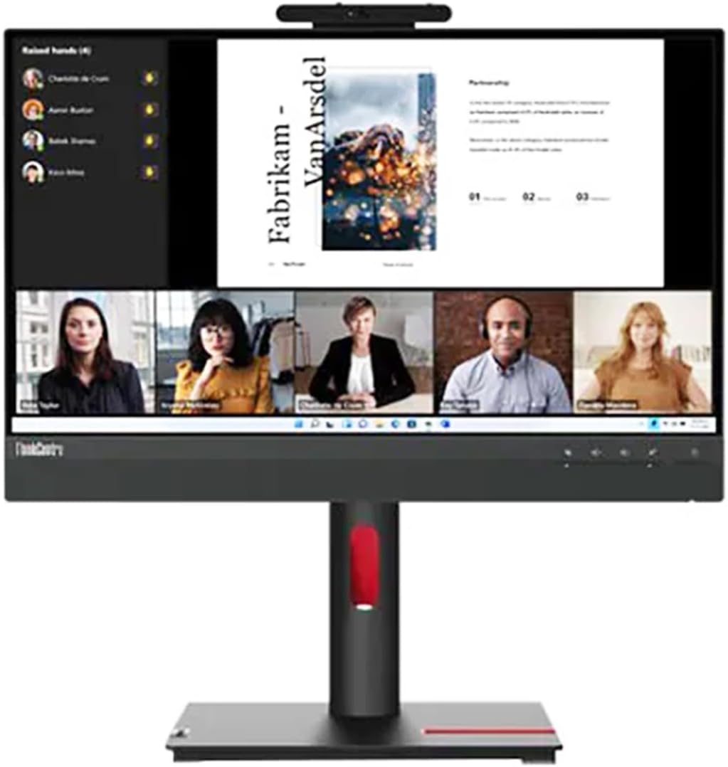 Lenovo ThinkCentre Tiny-in-One 22 Gen 5 21.5' 16:9 Full HD Touchscreen IPS WLED LCD Monitor with Webcam, Black