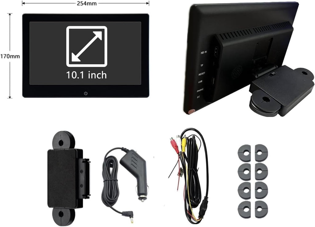4K Android 13 Portable Car TV Headrest Monitor Back Seat 10.1 Inch Touch Screen Tablet Portable Multi-Media Video Player,Support Phone Wireless Mirror Link,WiFi HDMI/USB/SD Card &2G+32GB 2PCS