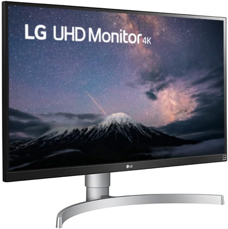 LG 27UL650-W Monitor 27' 4K UHD (3840 x 2160) IPS Display, VESA DisplayHDR 400, sRGB 99% Color Gamut, Radeon FreeSync, 3-Side Virtually Borderless Display- White
