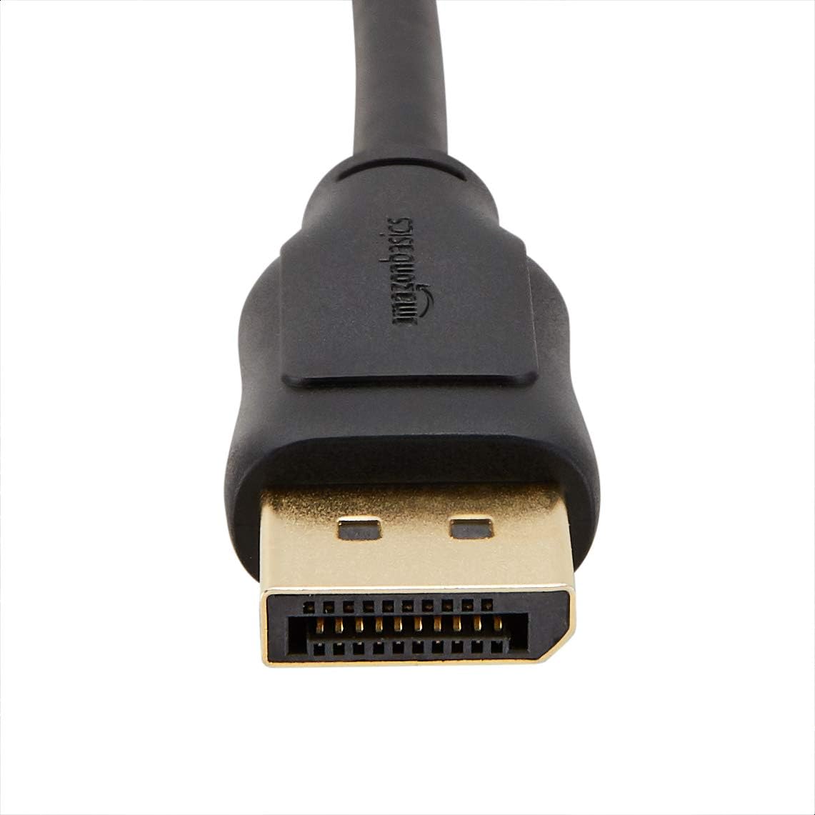 Amazon Basics DisplayPort to DisplayPort HD Display Cable, Gold-Plated, 6 ft, 52 count, Black