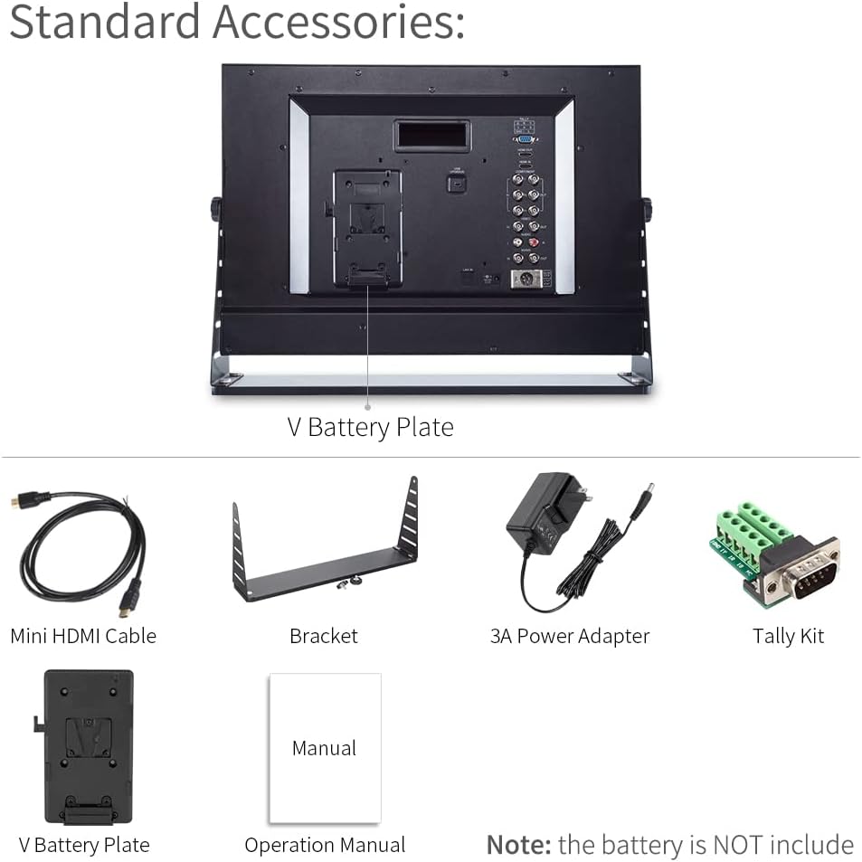 P215-9HSD-192 21.5 Inch Broadcast Production LCD Monitor 3G SDI 4K HDMI Input and Output IPS Full HD 1920x1080