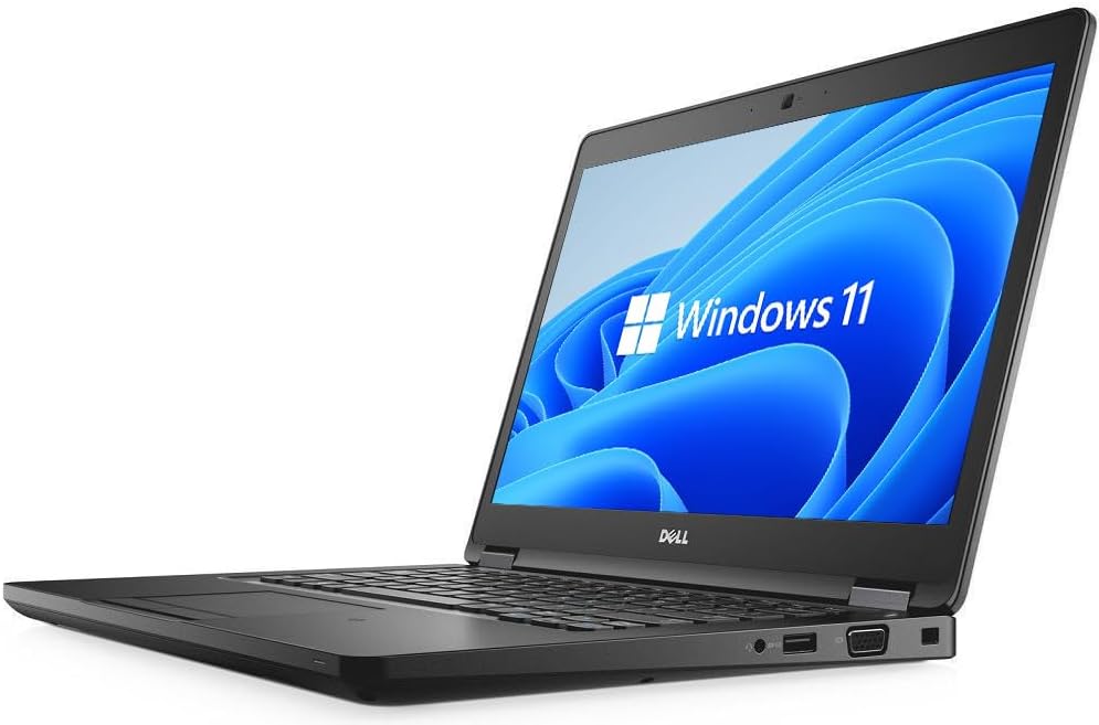 Dell Latitude 5480 14' Business Laptop Computer, Intel Core i7-7600U 2.8 GHz Notebook PC, 16 GB DDR4 RAM, 512 GB SSD, Webcam, HDMI, Windows 11 Pro 64 (Refurbished)