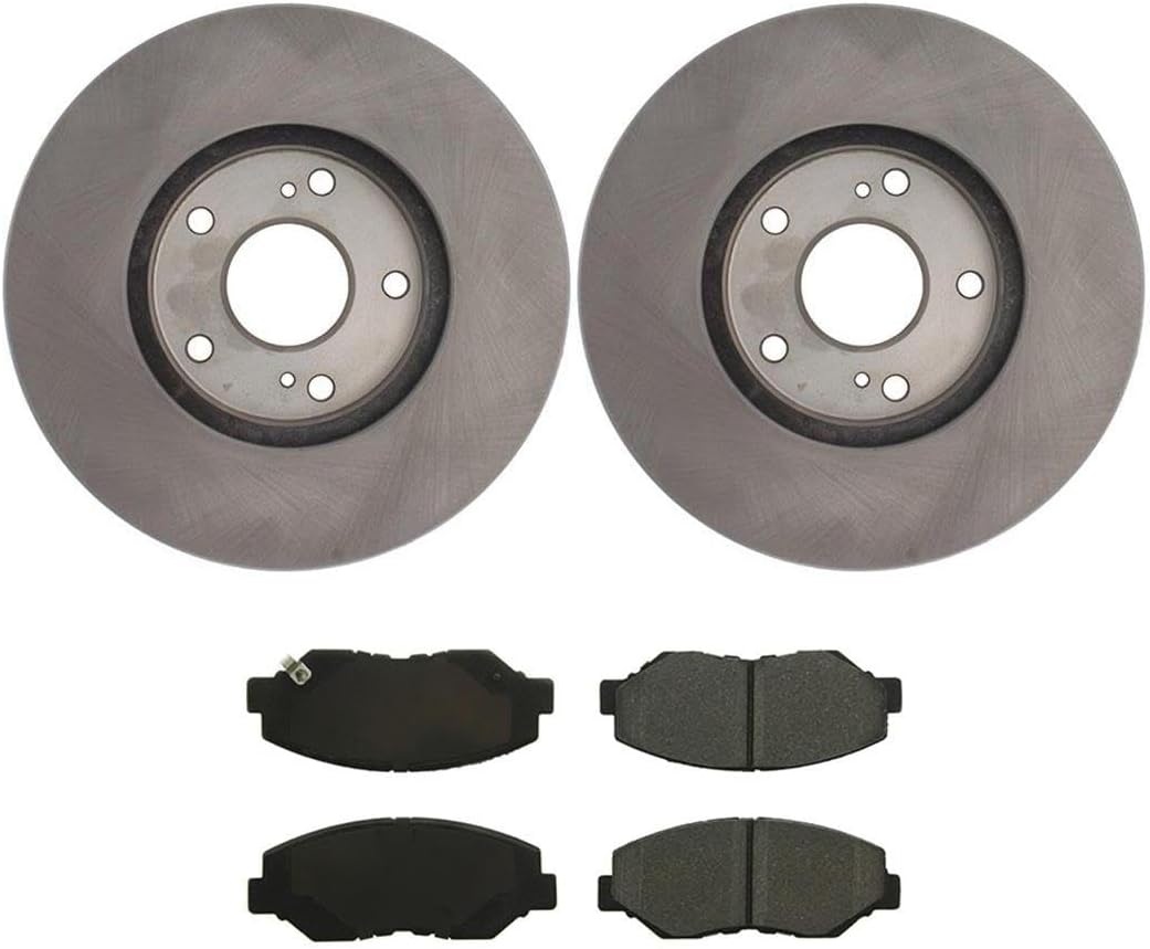 Front Brake Pads and Rotors - Automotive Replacement Brake Kits for Honda Element 2.4L 2003 2004 2005 2006 2007 2008 2009 2010 2011, for Honda Civic 1.8L Automatic 2013 2014 2015