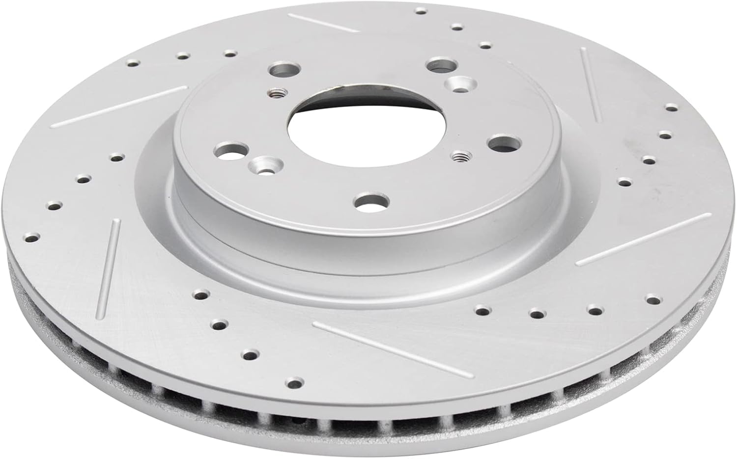 TRQ Performance Front and Rear Brake Rotor Set G Coated Drilled and Slotted Compatible with 2012-2016 Honda CR-V