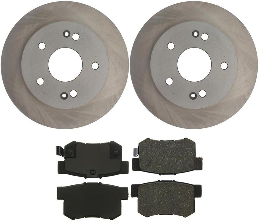 4Pcs Rear Brake Kit - Brake Pads and Rotors Kit Automotive Replacement Brake Kits for Acura CSX 2006-2011 for Acura ILX 2013-2015 for Honda Civic 2006-2015 for Honda Prelude 1997-2001