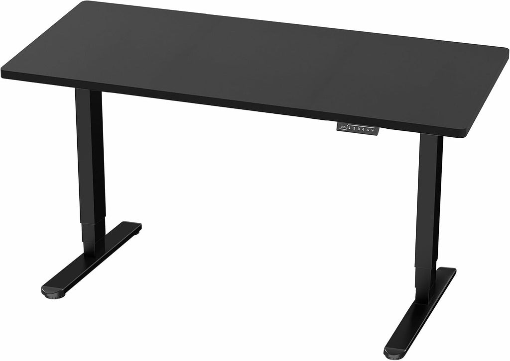 VIVO Electric 60 x 24 in Dual Motor Sit Stand Desk, Memory Height Adjustment, 2B Series, Black Top Black Frame, DESK-KIT-2B6B