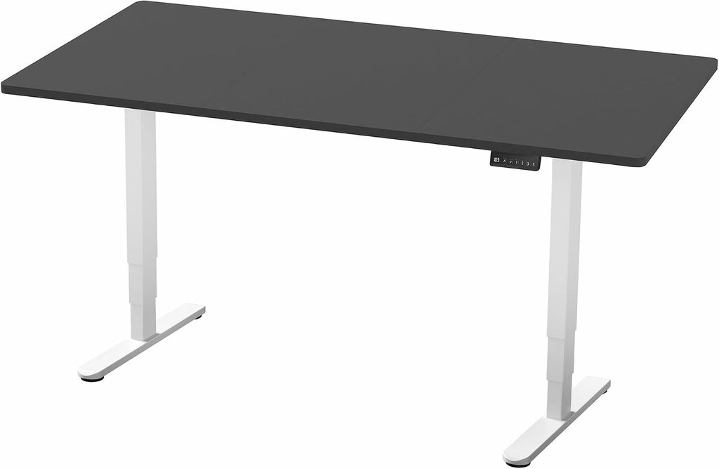 VIVO Electric 71 x 36 in Dual Motor Sit Stand Desk, Memory Height Adjustment, 2B Series, Black Top White Frame, DESK-KIT-2W7B-36