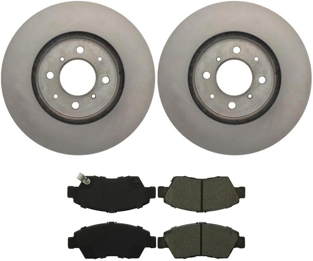 Front Brake Pads and Rotors Kit, (Set of 3) Automotive Replacement Brake Kits Dwvksz, for Honda Civic del Sol 1.6L 1994-1997, for Honda Civic 1.6L 1993-1995, for Honda Fit 1.5L 2007 2008