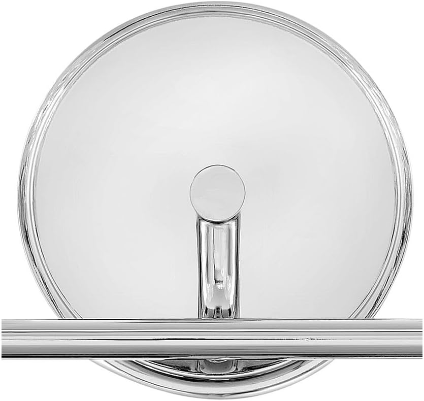 Hinkley Elle Collection Two Light Bathroom Vanity Fixture with Clear Chevron Glass, Chrome