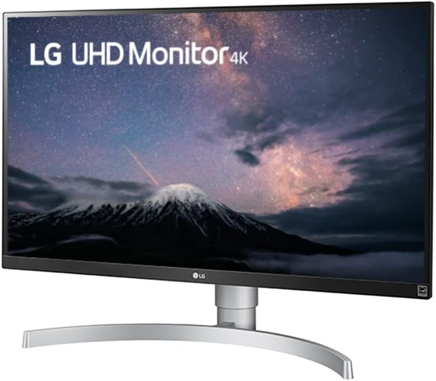 LG 27UL650-W Monitor 27' 4K UHD (3840 x 2160) IPS Display, VESA DisplayHDR 400, sRGB 99% Color Gamut, Radeon FreeSync, 3-Side Virtually Borderless Display- White