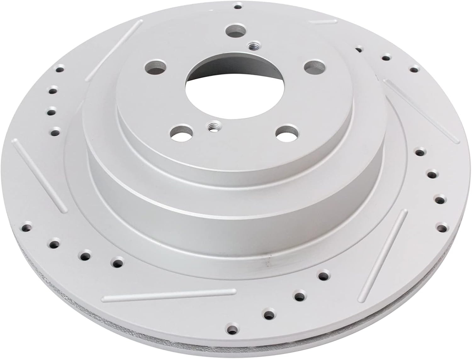 TRQ Performance Front and Rear Brake Rotor Set G Coated Drilled and Slotted Compatible with 2006-2007 Subaru Impreza
