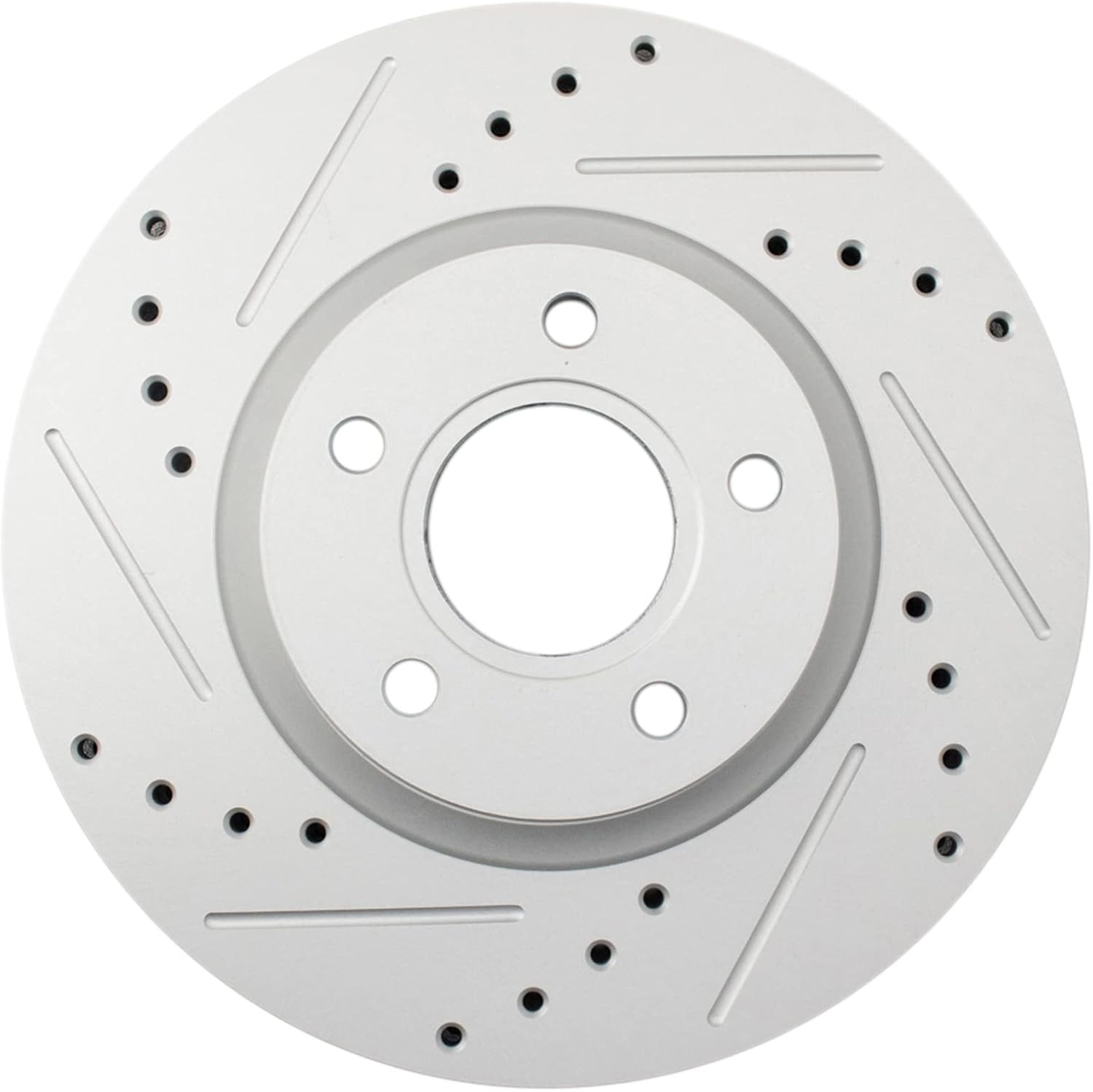 TRQ Performance Front and Rear Brake Rotor Set G Coated Drilled and Slotted Compatible with 2013-2017 Ford C-Max 2013-2016 Escape