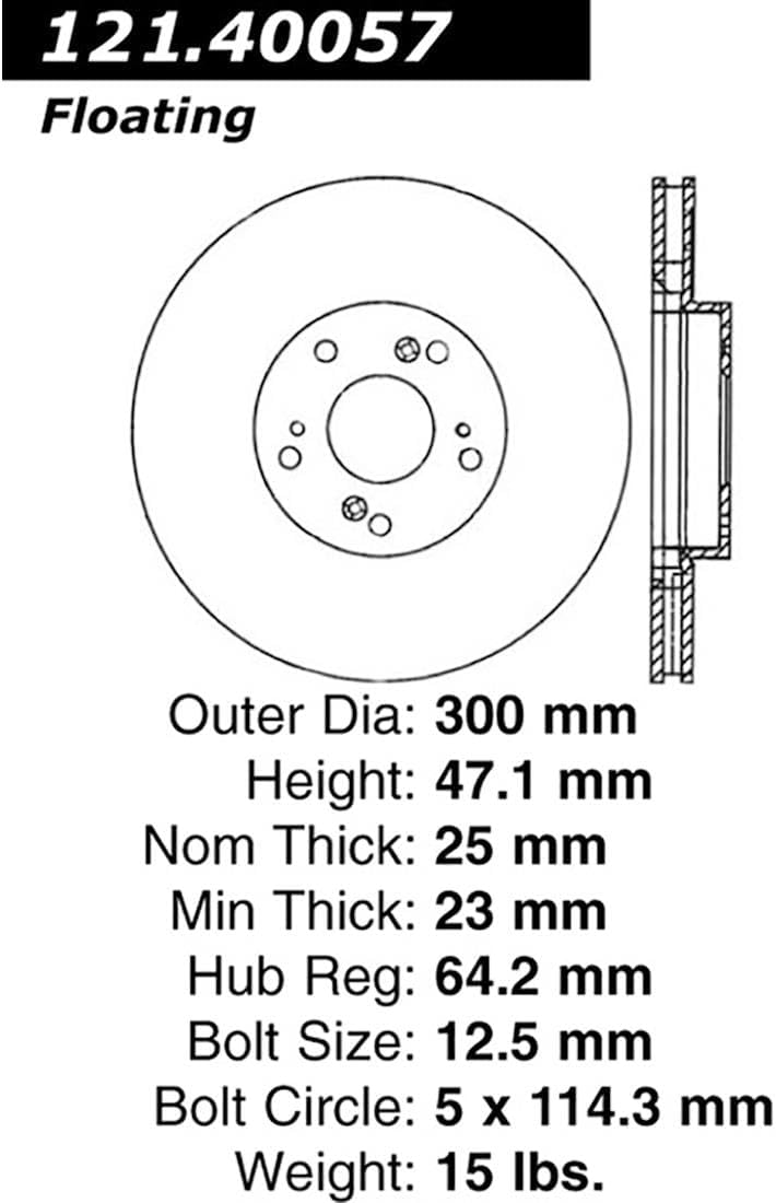 4X Front Brake Kit - Brake Pads and Rotors Kit Automotive Replacement Brake Kits for Acura CSX 2007-2010 for Acura RSX 2002-2006 for Honda Civic 2006-2011