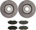 Front Brake Pads and Rotors Kit, (Set of 3)Automotive Replacement Brake Kits Dwvksz, for Honda Element 2.4L 2003 2004 2005 2006 2007 2008 2009 2010 2011, for Honda Civic 1.8L Automatic 2013 2014 2015