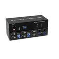 Dual Monitor KVM Switch,DisplayPorts 4K@60Hz DP 1.2 KVM Switch for 2 Computers Share 2 Monitors and 3 USB 3.0 Ports/Audio/Mic(EU Plug Adapter)