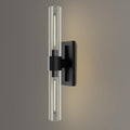 Black Wall Sconce for Bathroom Vanity, Copper Wall Light Fixtures, 22.8' Modern Two Glass Tube Wall Sconce, Indoor Wall Mounted Sconce for Bathroom Mirror, Bedroom, Living Room