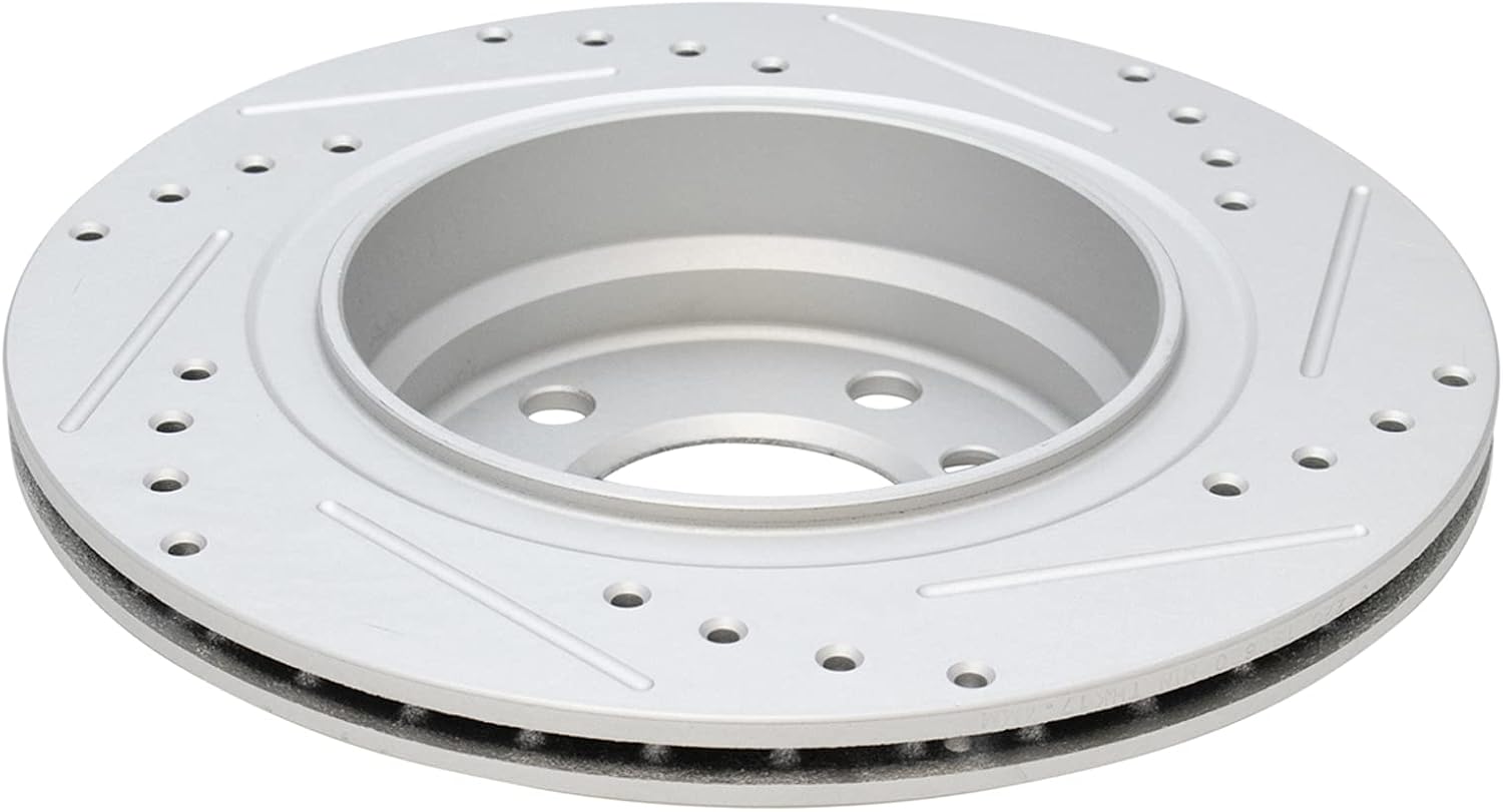TRQ Performance Front and Rear Brake Rotor Set G Coated Drilled and Slotted Compatible with 1999-2000 BMW 323i 2000 323Ci 1999-2000 328i 2000 328Ci 2001-2006 325Ci 2001-2005 325i