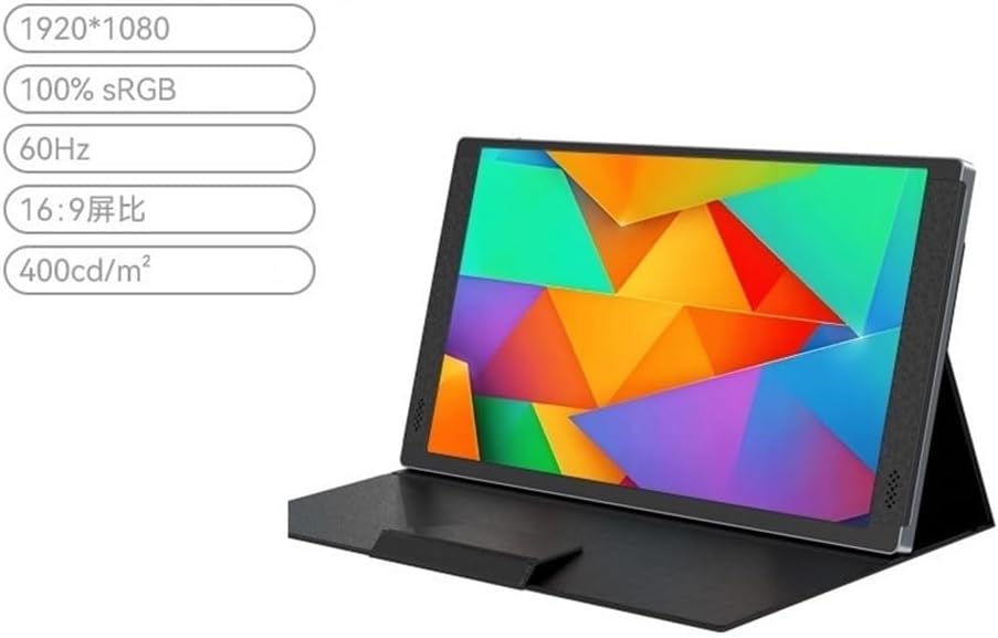 Portable Monitor for Laptop 10.1 Inch 60HZ Laptop Mobile Phone External Screen 1920 * 1080 Universal Portable Monitor Portable Gaming Monitor