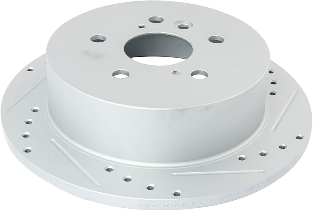 TRQ Performance Front and Rear Brake Rotor Set G Coated Drilled and Slotted Compatible with 2004-2010 Toyota Sienna