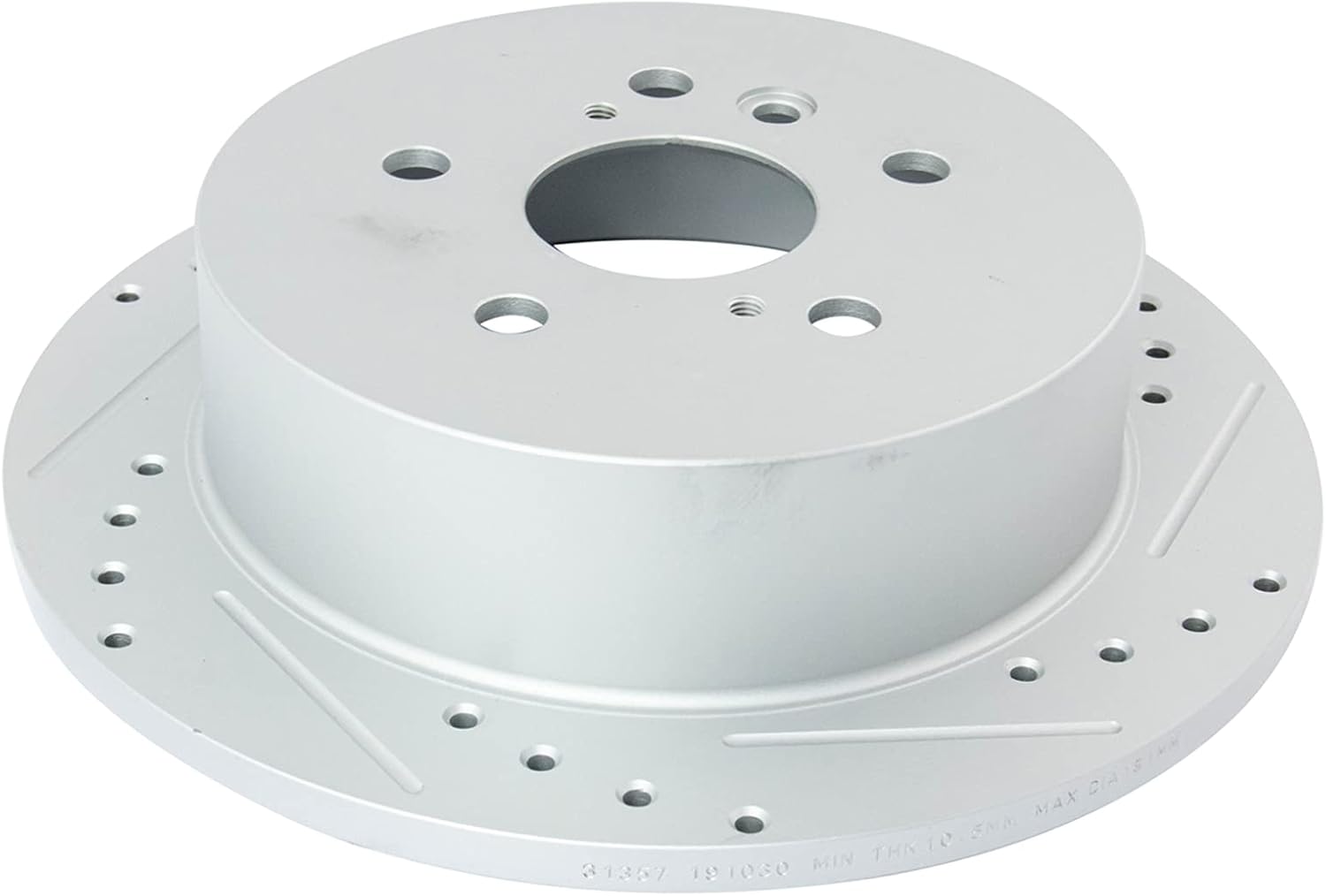 TRQ Performance Front and Rear Brake Rotor Set G Coated Drilled and Slotted Compatible with 2004-2010 Toyota Sienna