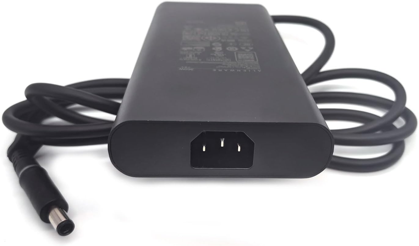 Dell Alienware Laptop Charger GAN 360W Barrel 7.4mm tip, Aliemware M18 R2 X16 R2 AC Adapter, Black, LA360PM230