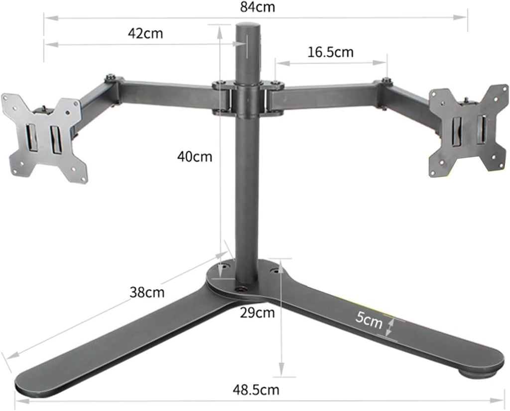 Conference Room Podium Universal TV Floor Stand - Dual Monitor Stand Mount, Vesa Mount Is Suitable For Up To 8 Kg/17.6 Lbs Per Arm, For 12-27 Inch Screens, Fully Adjustable Dual Monitor Arm ( Size : 4
