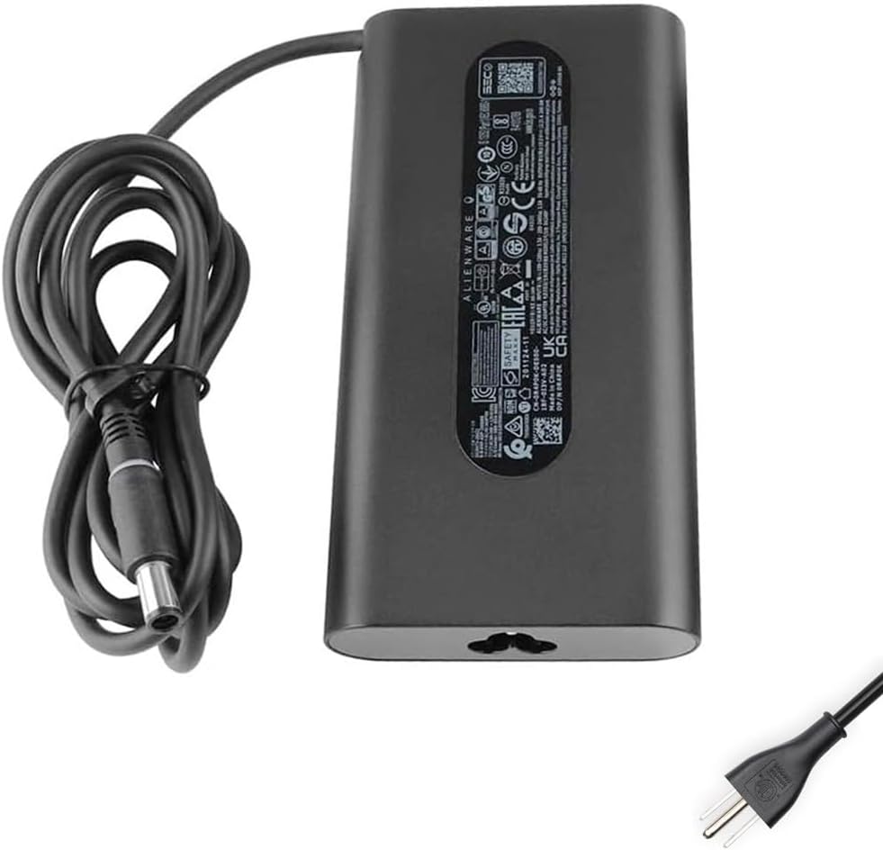 Dell Laptop Charger 240W Watt Barrel 7.4mm tip GAN AC Power Adapter,Alienware M16 R2 X16 M15 R7 X15 R2 X17 R2 Precision 7670 7770 7680 7780 Charger, Black, HA240PM200