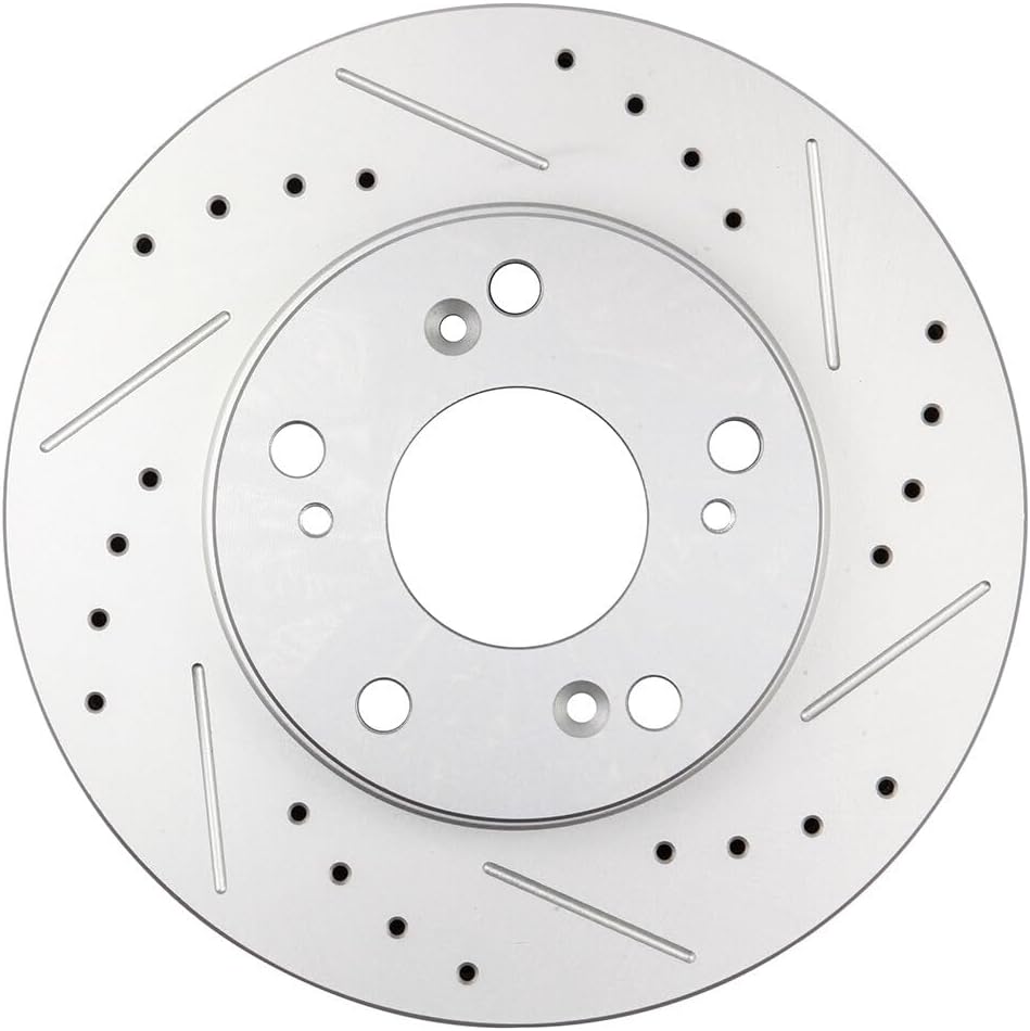 Brake Rotors Kit,LSAILON Front 261.7mm Rear 259.7mm Vented Drilled & Slotted Disc Brake Kit - For 2006-2011 For Honda Civic