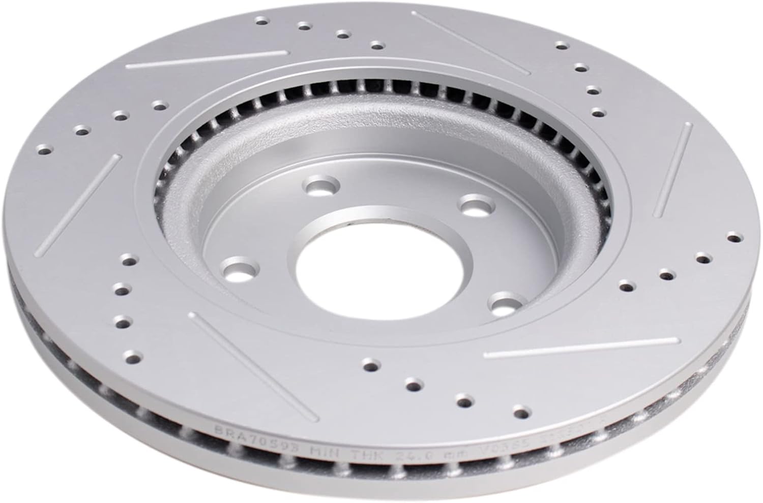 TRQ Performance Front and Rear Brake Rotor Set G Coated Drilled and Slotted Compatible with 2011-2017 Nissan Juke 2017-2019 Nissan Sentra