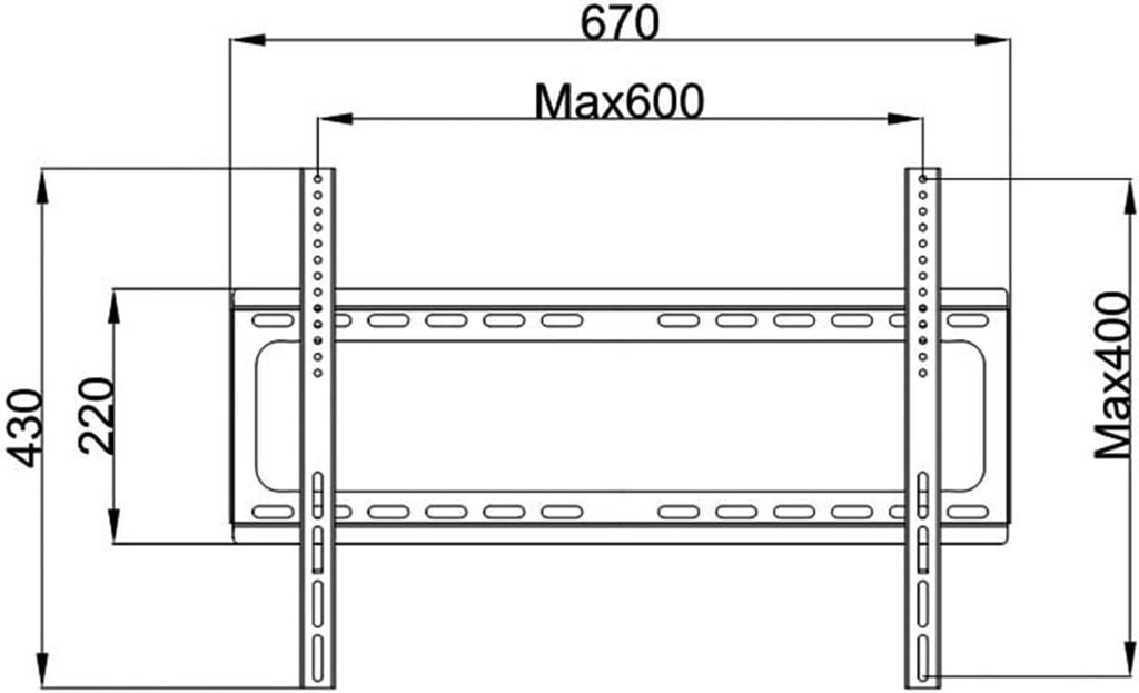 Ultra Slim Fixed TV Wall Mount Bracket Flat Panel TV Stand Holder Frame for 32-65 Inch Plasma TV HDTV LCD LED Monitor