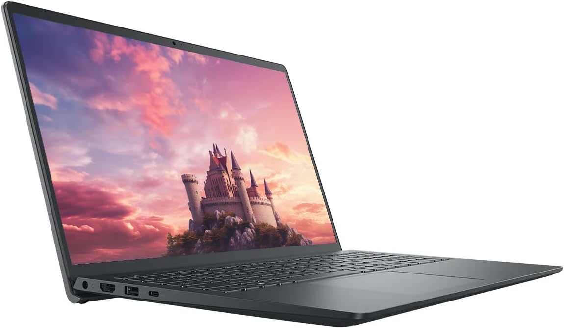 Dell Inspiron 15.6' FHD Touchscreen Business Laptop Computer, 8-core AMD Ryzen 7 Processor, 12GB RAM 256GB SSD, Windows 11 with AI Copilot Ready, Numeric Keypad, Black