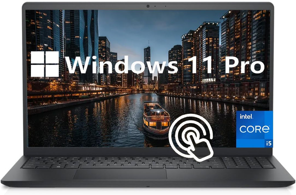 Dell Inspiron 15 3520 Business Laptop, 15.6 Inch FHD Touchscreen, Intel Core i5-1155G7, 8GB RAM, 256GB SSD, Windows 11 Pro, Numeric Keypad, Webcam, Wi-Fi, Bluetooth, Carbon Black