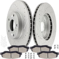 ECCPP D914-7795 31305 Front 2pcs Brake Rotors + 4pcs Pads Fit For 2014-2015 for Acura ILX,2003-2012 for Honda for Accord,2013-2015 2017 2018 for Honda Civic,2002-2004 for Honda CR-V Brake Kit