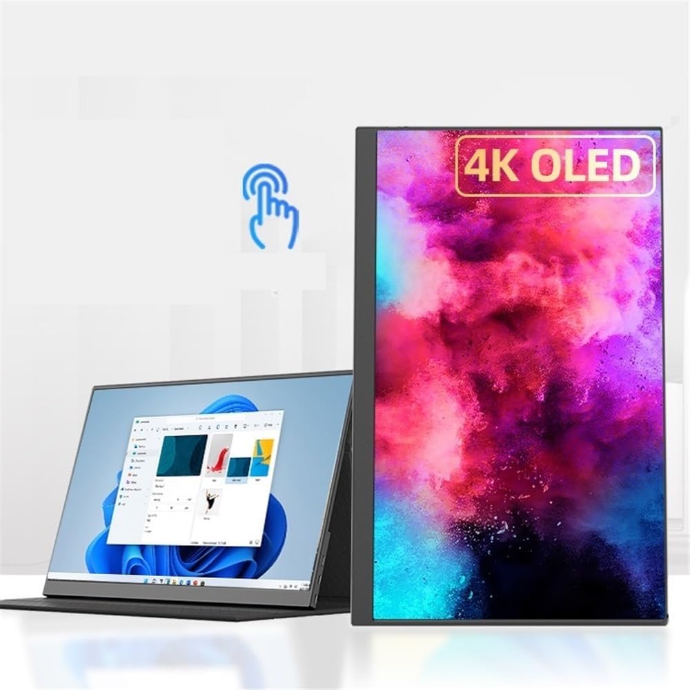 Portable Monitor for Laptop 15.6 Inch 4K USB-C HDMI Ultra-Slim Travel Monitor for Laptop Gaming Portable Portable Gaming Monitor