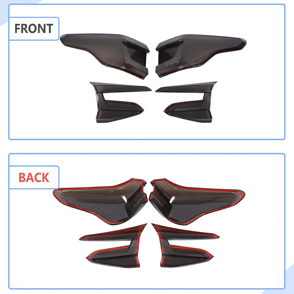 Car Rear Tail Light Lamp Cover Compatible with Subaru Crosstrek GU 2024-2026, Taillight Lamp Shell Shade Frame Bezels Trim Frame Rear Headlight Decorative Cover Protector ABS Exterior Accessories