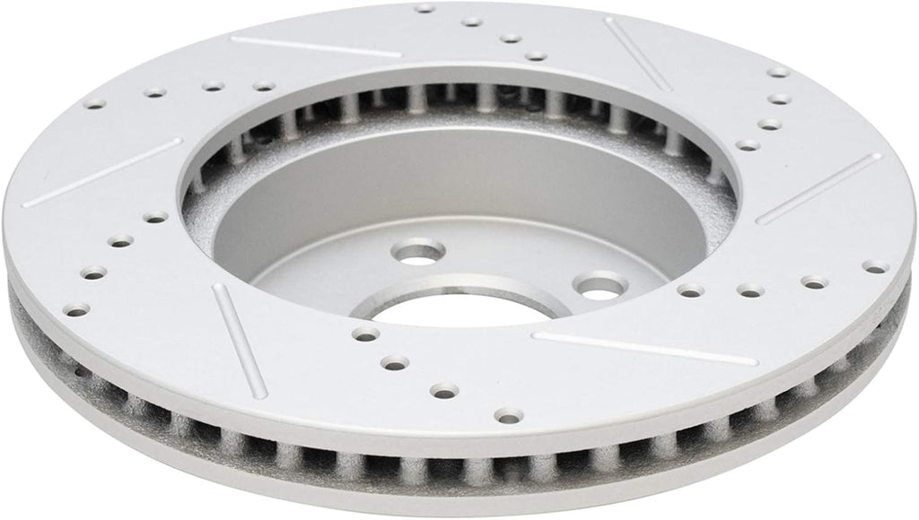 TRQ Performance Front and Rear Brake Rotor Set G Coated Drilled and Slotted Compatible with 2003-2007 Jeep Liberty