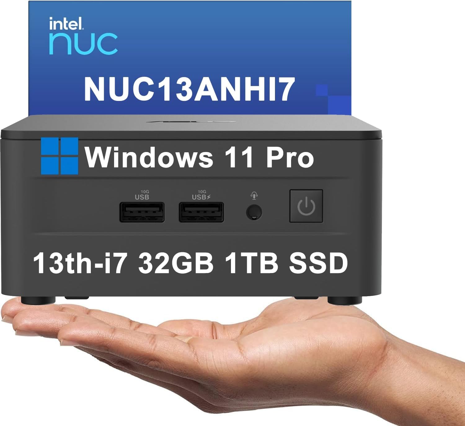 Intel NUC 13 Pro Mini PC, ASUS NUC (Intel 12-Core i7-1360P, 32GB DDR4 RAM, 1TB SSD) Business Desktop Computer, Support 4 x 8K Display, 2x Thunderbolt 4, Wi-Fi 6E, RJ45, Windows 11 Pro, NUC13ANHI7