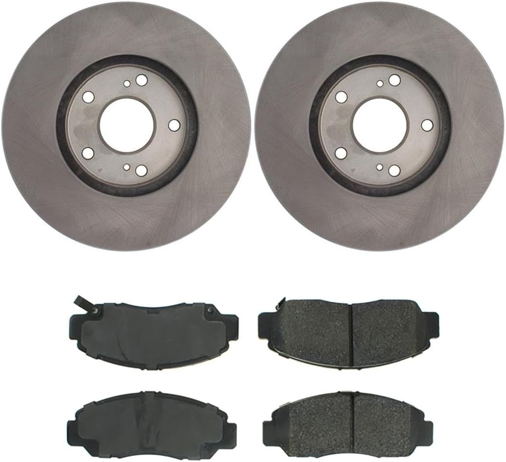 Front Brake Pads and Rotors Kit, (Set of 3) Brakes and Rotors, Automotive Replacement Brake Kits Dwvksz, for Honda Accord 3.0L 2003-2007, for Honda Civic 1.8L 2006-2011, for Acura CSX 2.0L 2006-2011