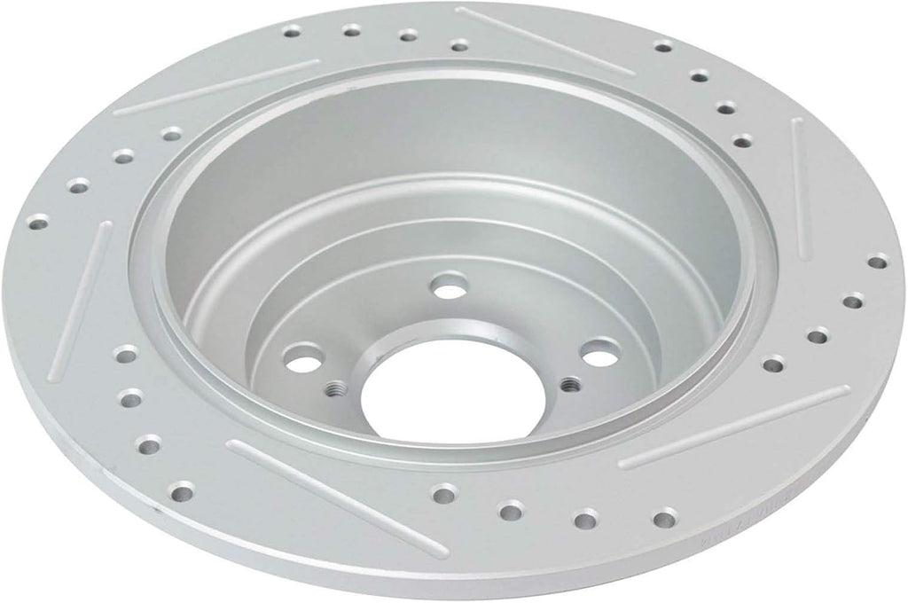 TRQ Performance Front and Rear Brake Rotor Set G Coated Drilled and Slotted Vented Solid Compatible with 2005-2006 Saab 9-2X 1998-2002 Subaru Forester 1997-2007 Impreza 1995-1999 Legacy