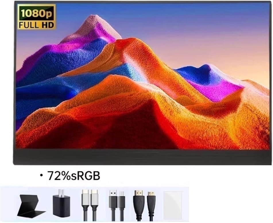 Portable Monitor for Laptop 15.6 Inch 1080P IPS Laptop Extended Touch Second Screen Portable Monitor Portable Gaming Monitor